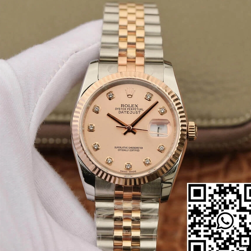 Dial GM Factory Pink 36MM Diamond-set 116231 Rolex Datejust 0413